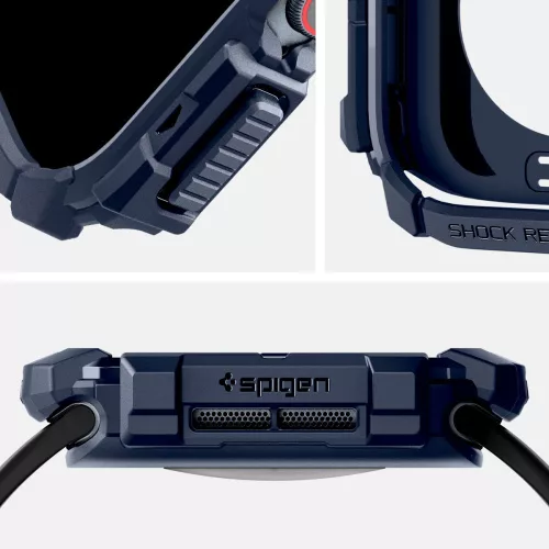 Spigen Rugged Armor Apple Watch 10/11 (46 mm) tok - sötétkék
