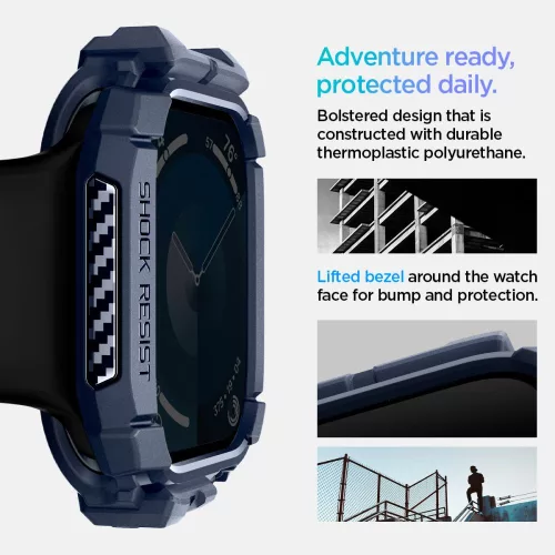 Spigen Rugged Armor Apple Watch 10/11 (46 mm) tok - sötétkék
