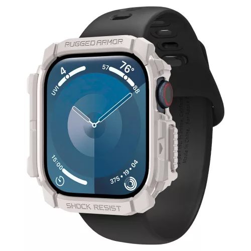 Spigen Rugged Armor Apple Watch 10/11 (46 mm) tok - homokbézs