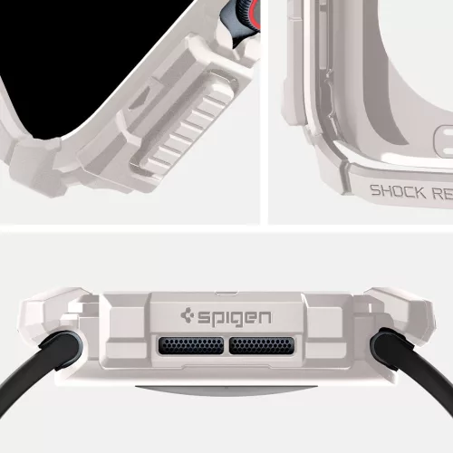Spigen Rugged Armor Apple Watch 10/11 (46 mm) tok - homokbézs