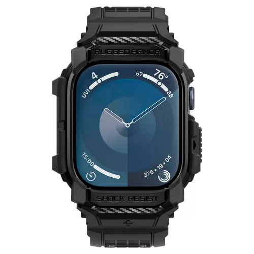Spigen Rugged Armor Pro Apple Watch 10/11 (46 mm) tok - matt fekete