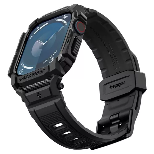 Spigen Rugged Armor Pro Apple Watch 10/11 (46 mm) tok - matt fekete