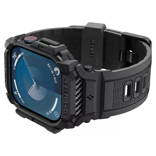 Spigen Rugged Armor Pro Apple Watch 10/11 (46 mm) tok - matt fekete