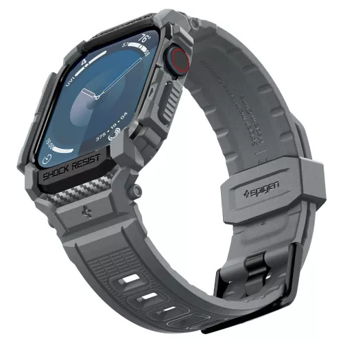 Spigen Rugged Armor Pro Apple Watch 10/11 (46 mm) tok - sötétszürke