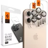 Spigen Optik Pro Glas.tR EZ Fit kameravédő (2-pack) Apple iPhone 16 Pro készülékhez – Átlátszó