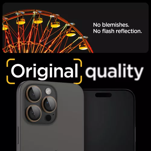 Spigen Optik Pro Glas.tR EZ Fit kameravédő (2-pack) Apple iPhone 16 Pro készülékhez – Átlátszó