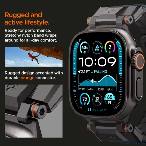 Spigen DuraPro Armor Apple Watch 8/9/10/11/SE/Ultra (44/45/46/49 mm) tok - sötétkék