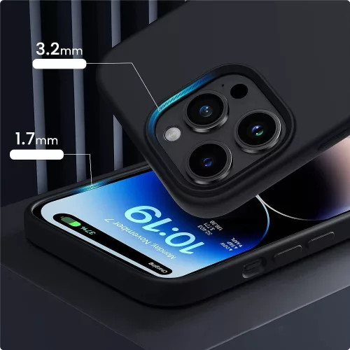 Tech-Protect Silicone MagSafe tok, Apple iPhone 13/14 fekete