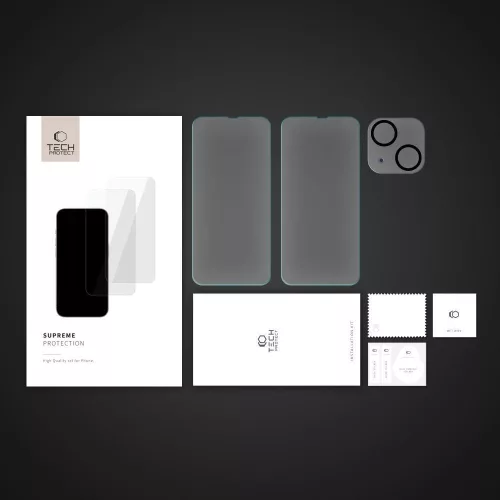 Tech-Protect Supreme edzett üveg szett 3 darab iPhone 14 átlátszó