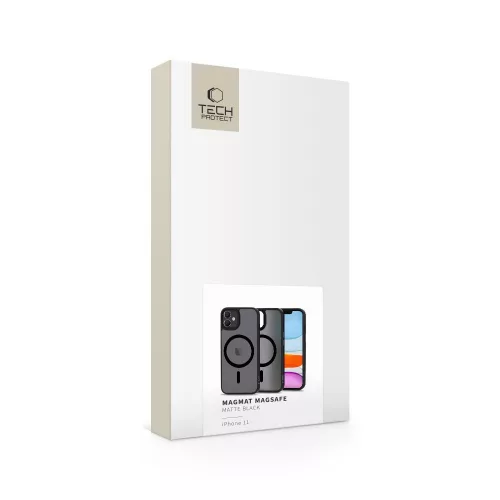 Tech-Protect Magmat MagSafe tok, Apple iPhone 11 matt fekete