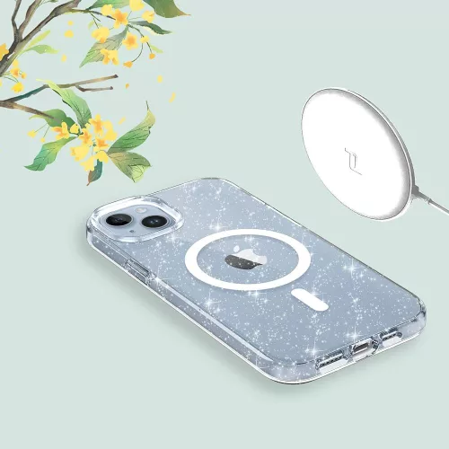 Tech-Protect Flexair Hybrid MagSafe tok, Apple iPhone 13/14 csillámos