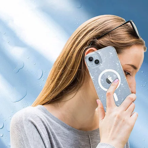 Tech-Protect Flexair Hybrid MagSafe tok, Apple iPhone 13/14 csillámos