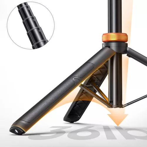 Tech-Protect L03S Bluetooth Selfie Stick Tripod fekete