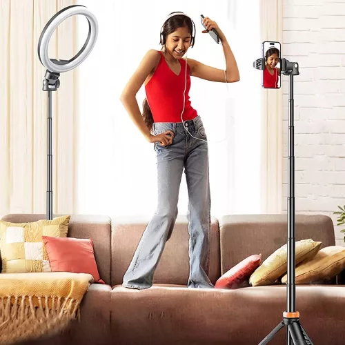 Tech-Protect L03S Bluetooth Selfie Stick Tripod fekete