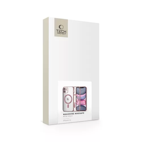 Tech-Protect Magshine MagSafe tok, Apple iPhone 11 rose arany