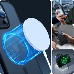  Tech-Protect MagMat MagSafe iPhone 15 Pro tok fekete/átlátszó - 