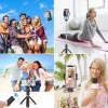 Tech-Protect L02S Bluetooth Selfie Stick Tripod fekete