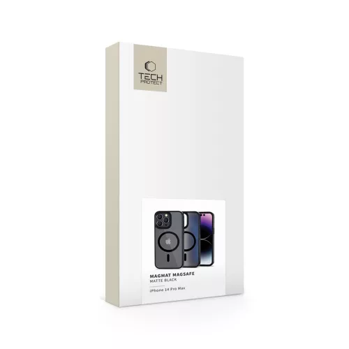 Tech-Protect MagMat MagSafe iPhone 14 Pro Max matt fekete tok
