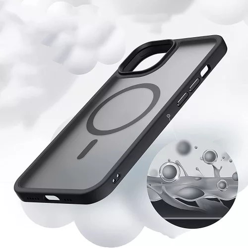 Tech-Protect MagMat MagSafe iPhone 14 Pro Max fekete/átlátszó tok
