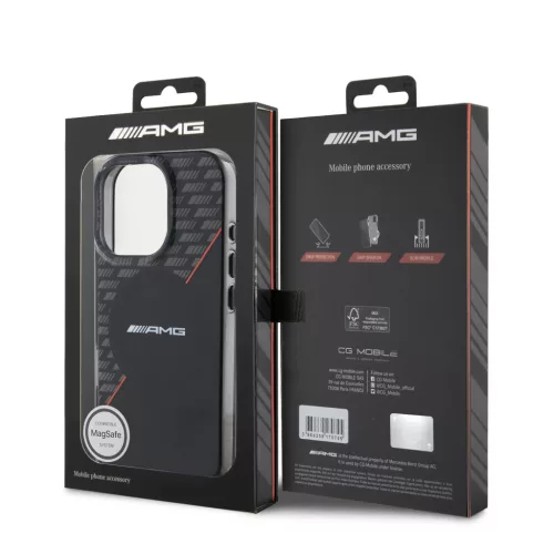 AMG Rhombs MagSafe tok iPhone 16 Pro - fekete/piros
