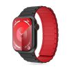 Tech-protect Icon Band Magnetic Apple Watch szilikon óraszíj (42 / 44 / 45 / 49 mm) - fekete/piros