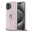 Karl Lagerfeld Liquid Silicone Karl and Choupette MagSafe tok iPhone 14 Pro Max -  rózsaszín