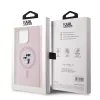 Karl Lagerfeld Liquid Silicone Karl and Choupette MagSafe tok iPhone 14 Pro Max -  rózsaszín
