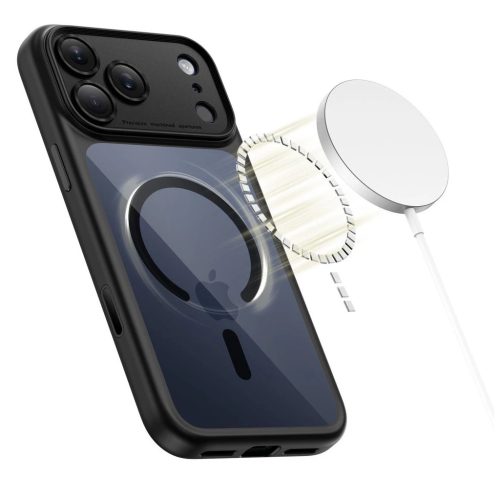 TECH-PROTECT MAGPEAK MAGSAFE CC iPhone 17 Pro tok - fekete/átlátszó