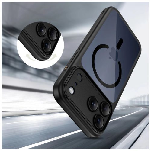 TECH-PROTECT MAGPEAK MAGSAFE CC iPhone 17 Pro tok - fekete/átlátszó