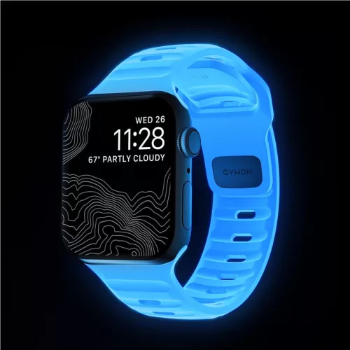 Nomad Sport Szilikon szíj,  M/L, Glow 2.0 -  42/44/45/49mm - fluoreszkáló
