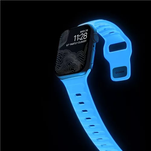 Nomad Sport Szilikon szíj,  M/L, Glow 2.0 -  42/44/45/49mm - fluoreszkáló