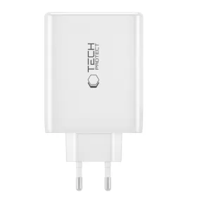   Tech-Protect NC100W-GAN töltő GaN 3x USB-C PD 100W / USB-A QC 3.0 - fehér