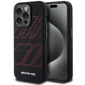 AMG Large Rhombuses Apple iPhone 15 Pro Magsafe tok - fekete