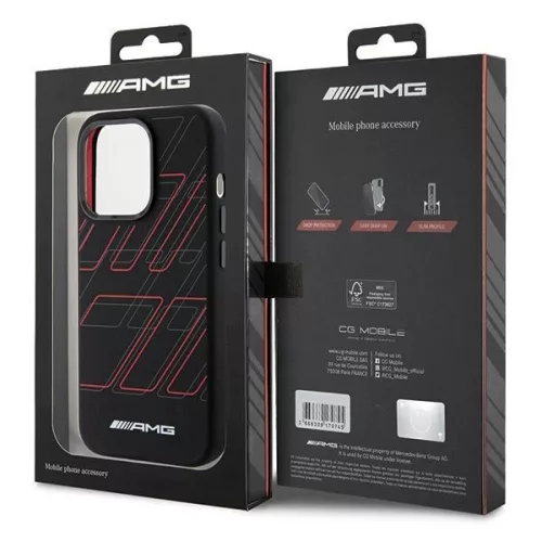 AMG Large Rhombuses Apple iPhone 15 Pro Magsafe tok - fekete