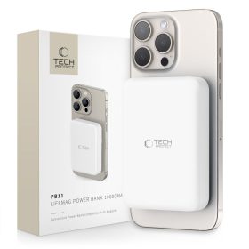   Tech-Protect Lifemag MagSafe PB11 mágneses Power Bank 10.000mAh külső akkumulátor - fehér