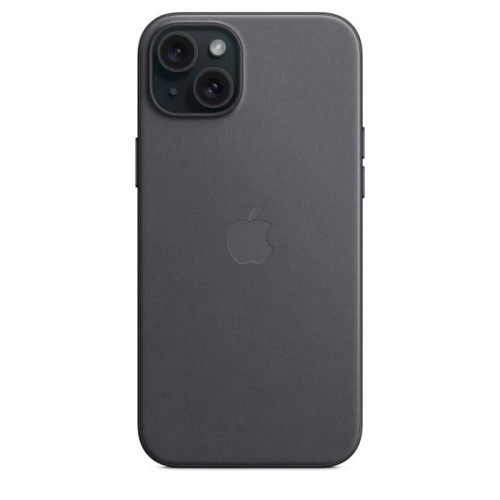 Apple iPhone 15 Plus FineWoven MagSafe rögzítésű szövettok - fekete