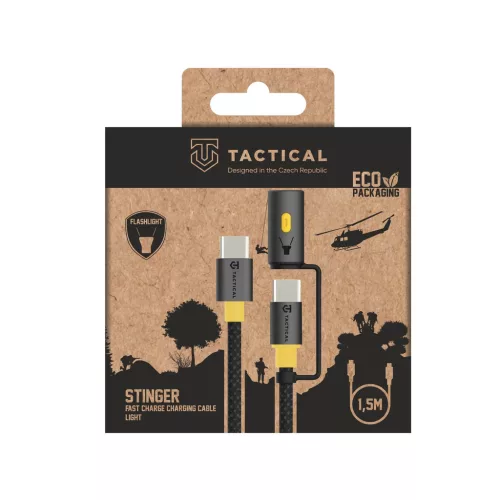Tactical Stinger Cable USB-C/USB-C 1,5m - fekete