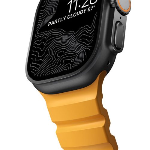 Nomad Rocky Point Apple Watch  49/45/44/42mm szilikon szíj - sol / fekete