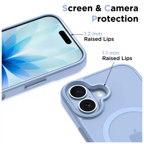 iPhone 17 Tech-protect Magmat Magsafe tok Matte - Köd Kék