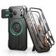 iPhone 17 Pro Dexnor MagSafe ütésálló tok kihajtható állvánnyal és kameravédővel - fekete
