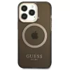 Guess Gold Outline GUHMP13XHTCMK MagSafe iPhone 13 Pro Max kemény hátlap tok - fekete