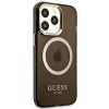 Guess Gold Outline GUHMP13XHTCMK MagSafe iPhone 13 Pro Max kemény hátlap tok - fekete