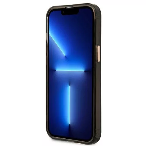 Guess Gold Outline GUHMP13XHTCMK MagSafe iPhone 13 Pro Max kemény hátlap tok - fekete