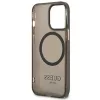 Guess Gold Outline GUHMP13XHTCMK MagSafe iPhone 13 Pro Max kemény hátlap tok - fekete