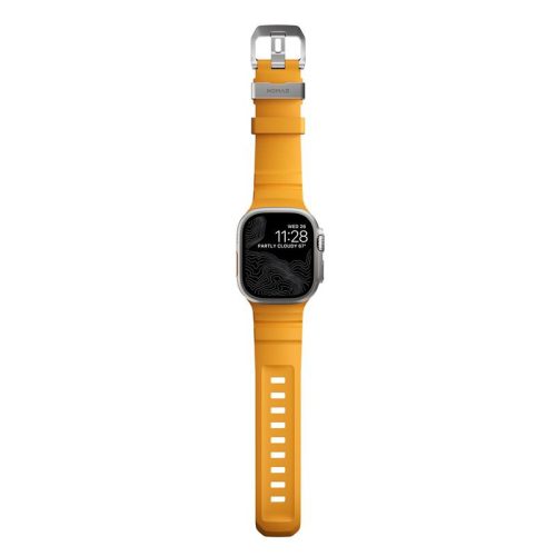 Nomad Rocky Point Apple Watch  49/45/44/42mm szilikon szíj - sol / ezüst