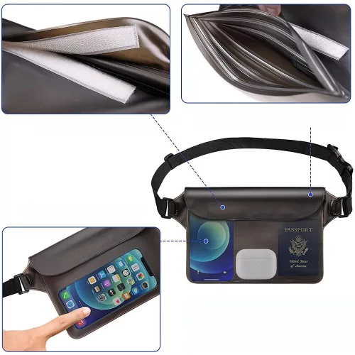 Tech-Protect Waterproof vízálló táska - szürke/átlátszó