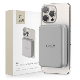   Tech-Protect Lifemag MagSafe PB11 mágneses Power Bank 10.000mAh külső akkumulátor - titánium