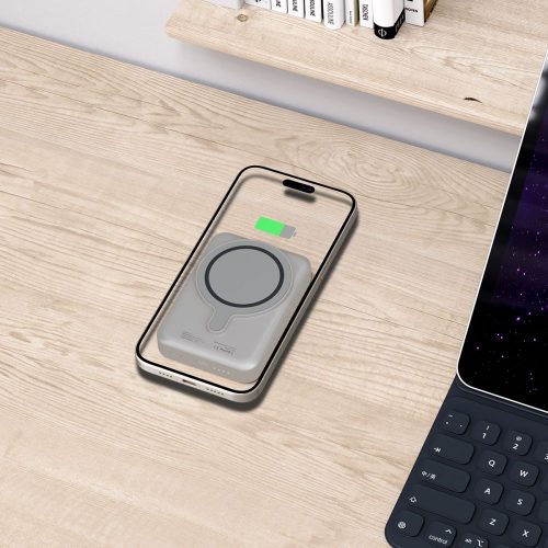 Tech-Protect Lifemag MagSafe PB11 mágneses Power Bank 10.000mAh külső akkumulátor - titánium