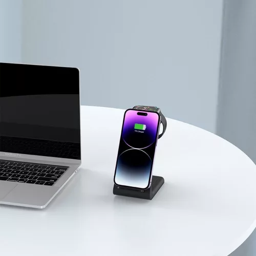 Tech-protect Qi15w-a36 3in1 Vezeték Nélküli Töltőállomás - fekete