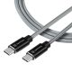 TACTICAL Usb-C / Usb-C Kevlár kábel 100W, 1méter - szürke